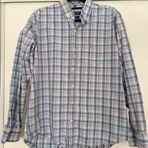 Brooks Brothers Blue and White Plaid Shirt